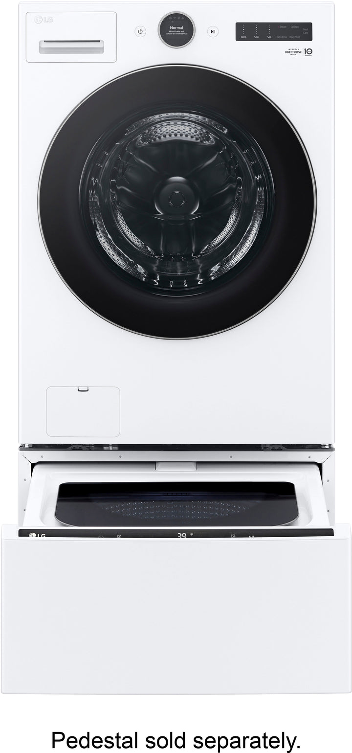 LG - 4.5 Cu. Ft. High-Efficiency Smart Front Load Washer with Steam and TurboWash 360 - White_13