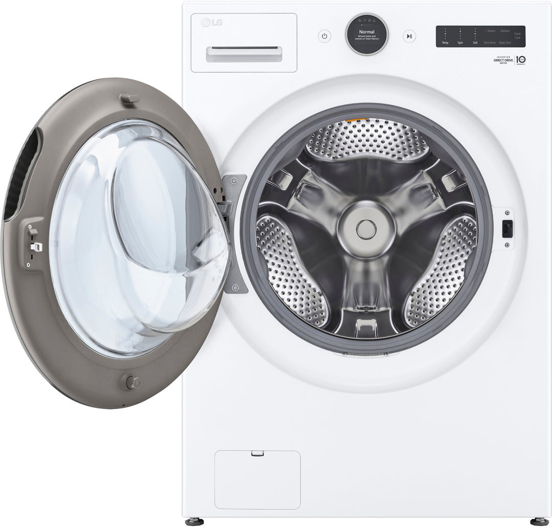 LG - 4.5 Cu. Ft. High-Efficiency Smart Front Load Washer with Steam and TurboWash 360 - White_6