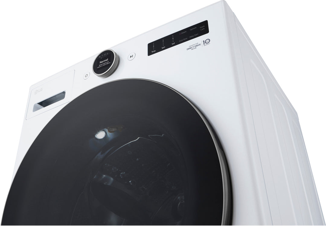 LG - 4.5 Cu. Ft. High-Efficiency Smart Front Load Washer with Steam and TurboWash 360 - White_4