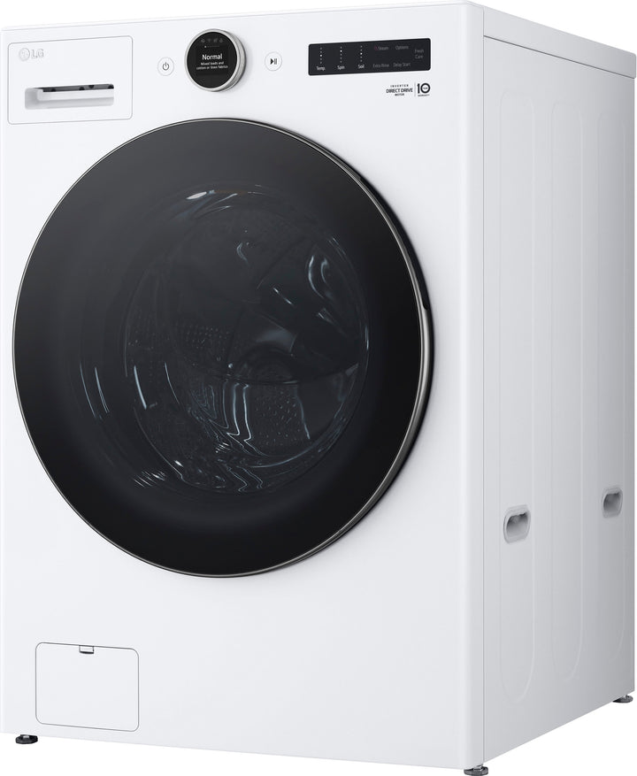 LG - 4.5 Cu. Ft. High-Efficiency Smart Front Load Washer with Steam and TurboWash 360 - White_2