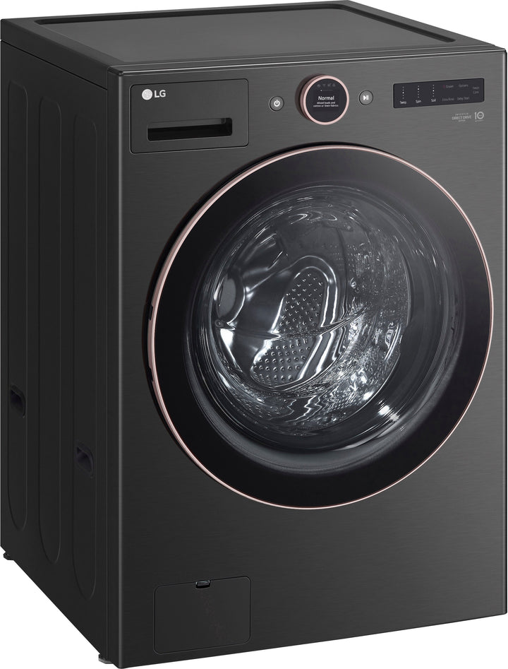 LG - 5.0 Cu. Ft. High-Efficiency Smart Front Load Washer with Steam and TurboWash 360 - Black Steel_8