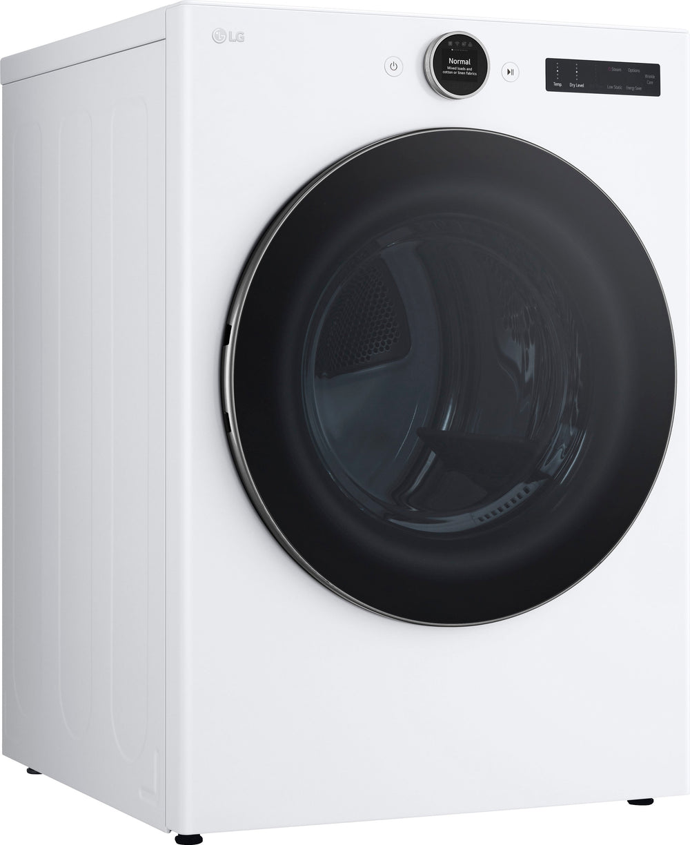 LG - 7.4 Cu. Ft. Smart Electric Dryer with Steam and Sensor Dry - White_1