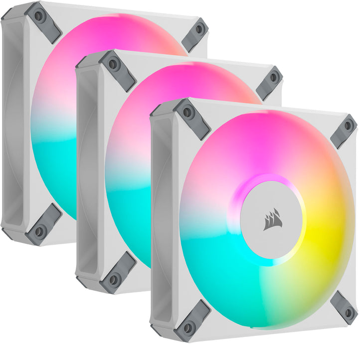 CORSAIR - AF120 RGB ELITE 120mm Fluid Dynamic Bearing Triple Fan Kit with AirGuide Technology - White_3