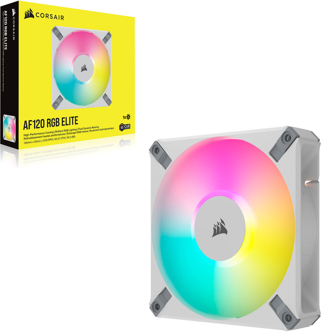 CORSAIR - AF120 RGB ELITE 120mm Fluid Dynamic Bearing Fan with AirGuide Technology - White_2