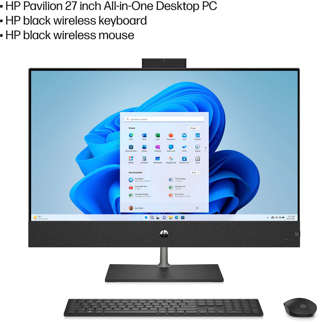 HP - Pavilion 27" Full HD Touch-Screen All-in-One - Intel Core i7 - 16GB Memory - 1TB SSD - Sparkling Black_4