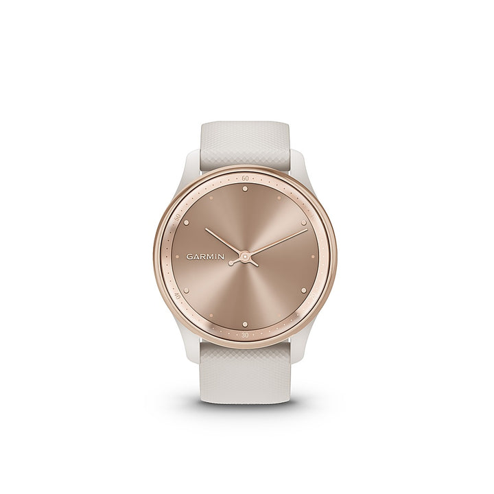 Garmin - vívomove Trend Hybrid Smartwatch 40 mm Fiber-Reinforced Polymer - Peach Gold Stainless Steel with Ivory Band_2