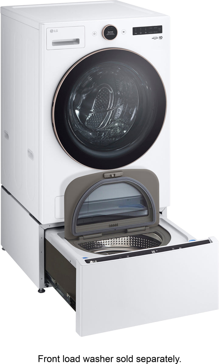 LG - SideKick 1.0 Cu. Ft. High-Efficiency Smart Top Load Pedestal Washer - White_9
