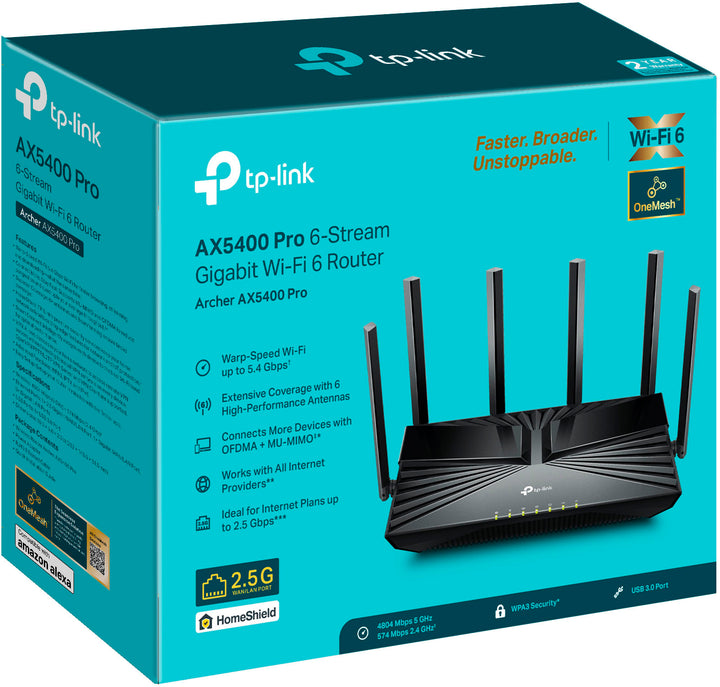 TP-Link - Archer AX5400 Pro Dual-Band Wi-Fi 6 Router - Black_3