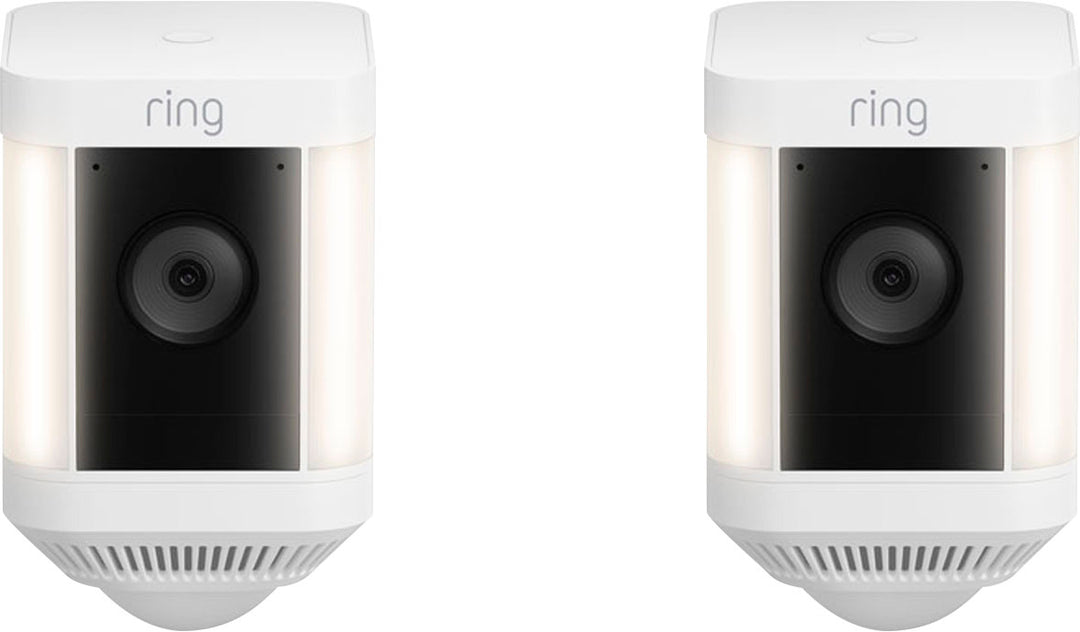 Ring - Spotlight Cam Plus 2-pack Camera Indoor/Outdoor Wireless 1080p Security Cameras - White_0