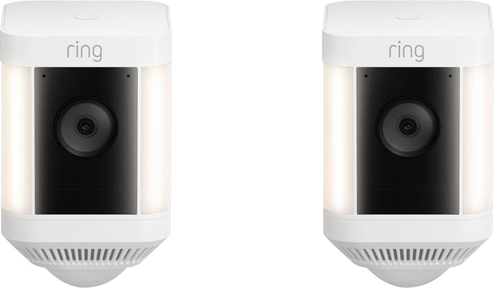 Ring - Spotlight Cam Plus 2-pack Camera Indoor/Outdoor Wireless 1080p Security Cameras - White_0