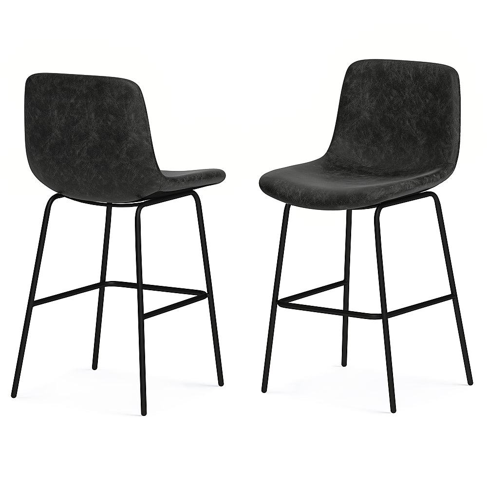 Simpli Home - Jolie Counter Height Stool (Set of 2) - Distressed Charcoal Grey_1