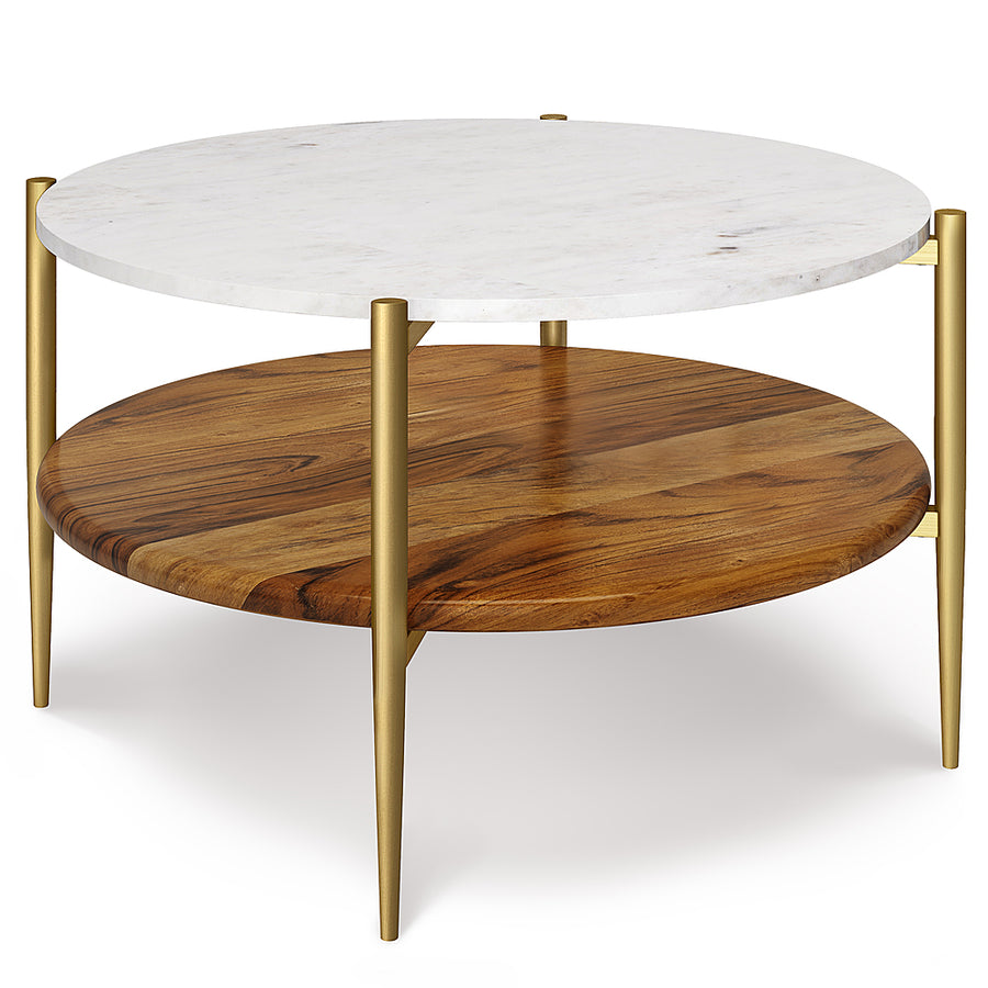 Simpli Home - Wagner Coffee Table - White/Natural_0
