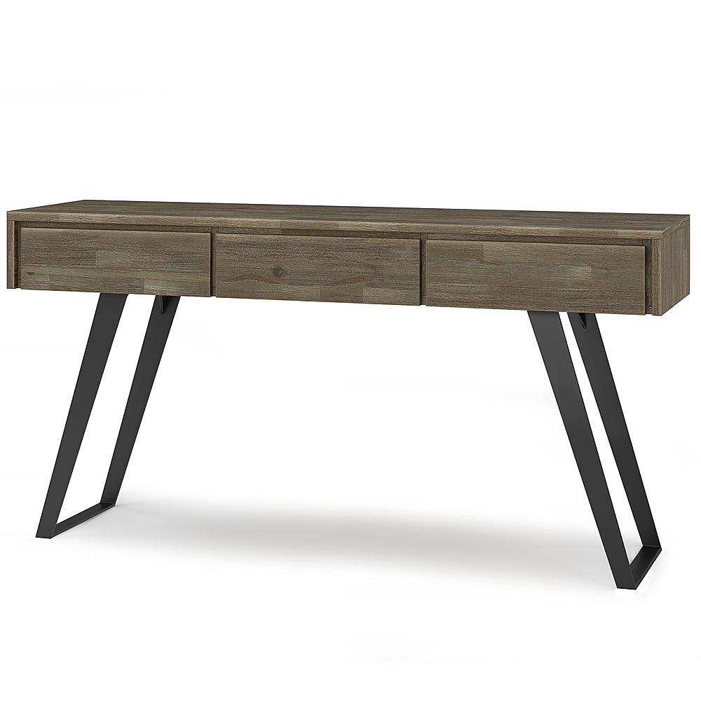 Simpli Home - Lowry Console Sofa Table - Distressed Grey_1