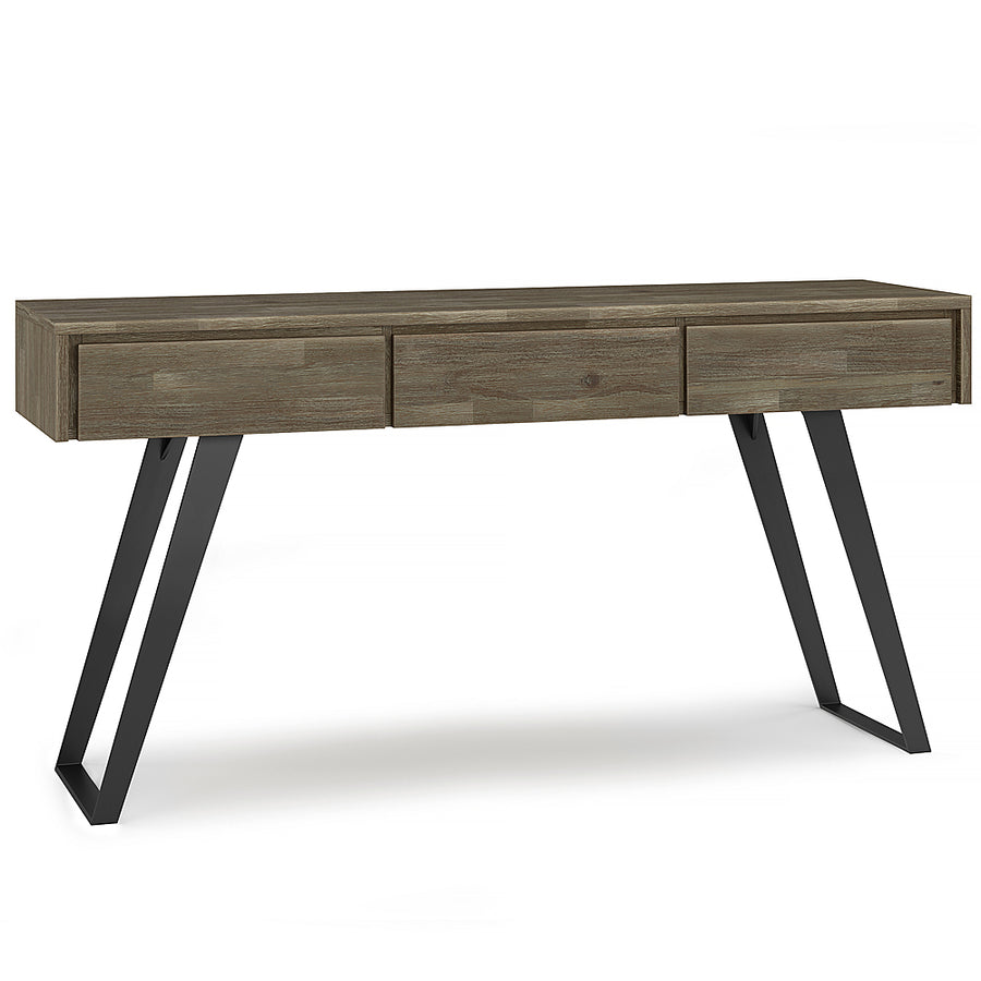 Simpli Home - Lowry Console Sofa Table - Distressed Grey_0