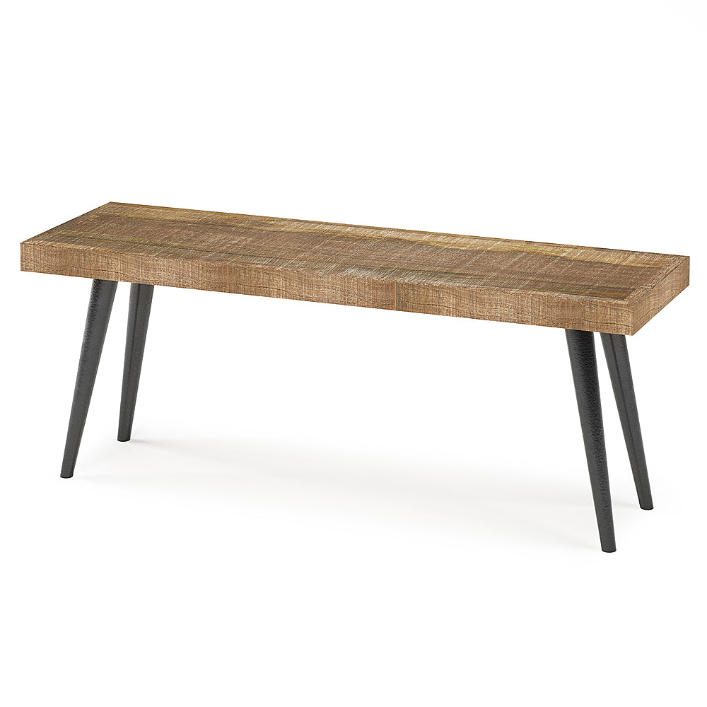 Simpli Home - Durham Solid Mango Wood 43 inch Wide Industrial Contemporary Bench in - Distressed Natural_1