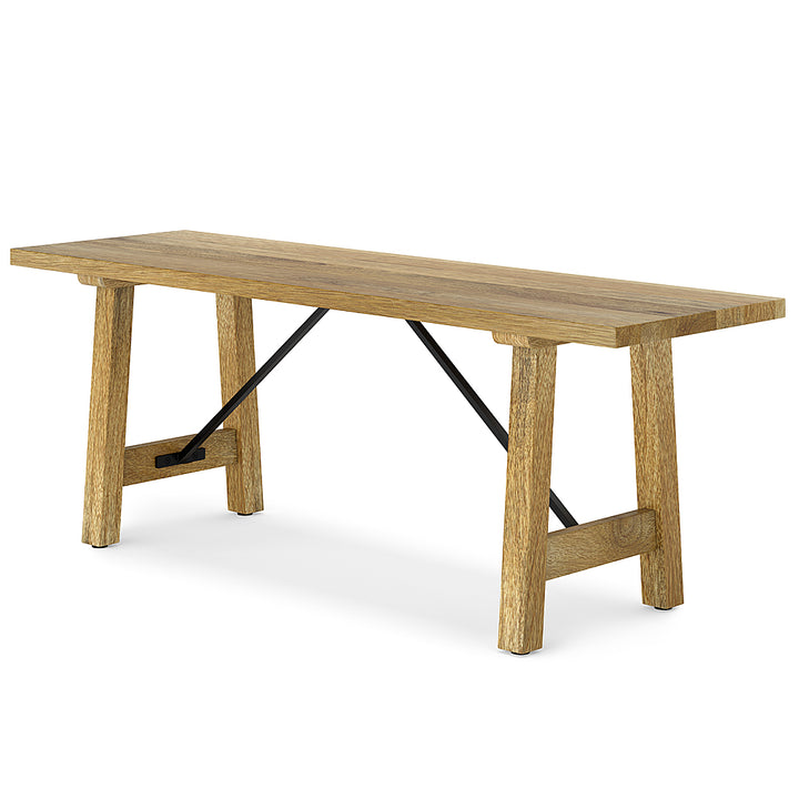 Simpli Home - Harvey Solid Mango Wood 47 inch Wide Industrial Contemporary Bench in - Natural_1