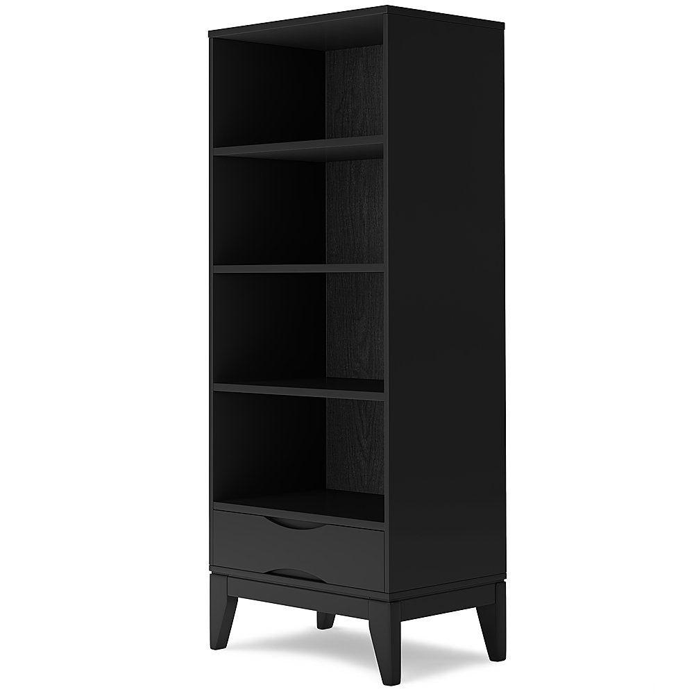 Simpli Home - Harper Bookcase with Storage - Black_1