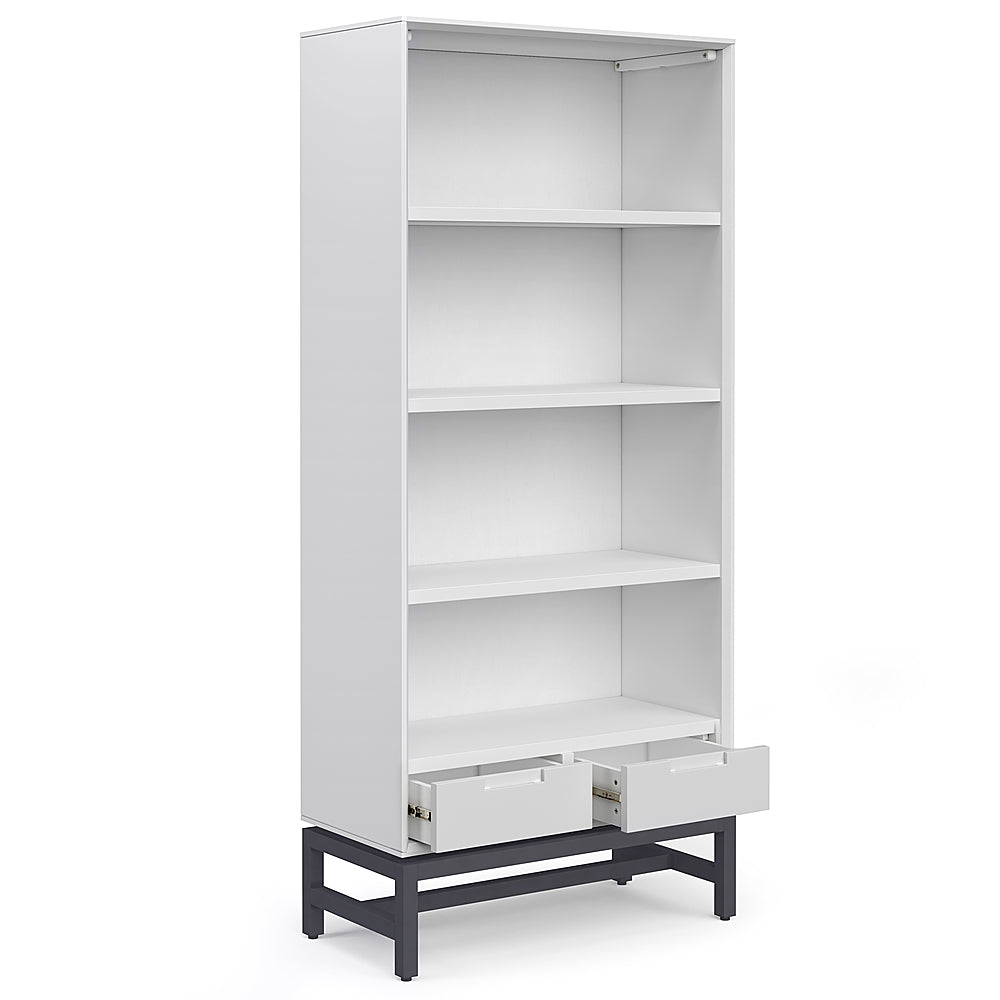 Simpli Home - Banting Mid Century Bookcase - White_2