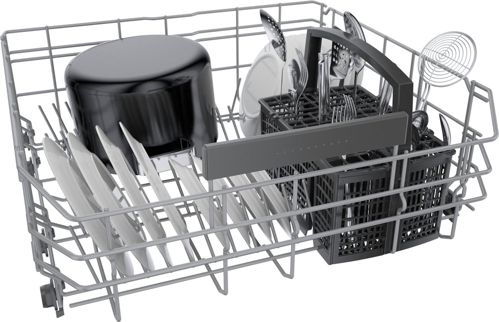 Bosch - 300 Series 24” Front Control Built-In Stainless Steel Tub Dishwasher with 3rd Rack, Softener, AquaStop Plus and 46dBA - Stainless steel_1