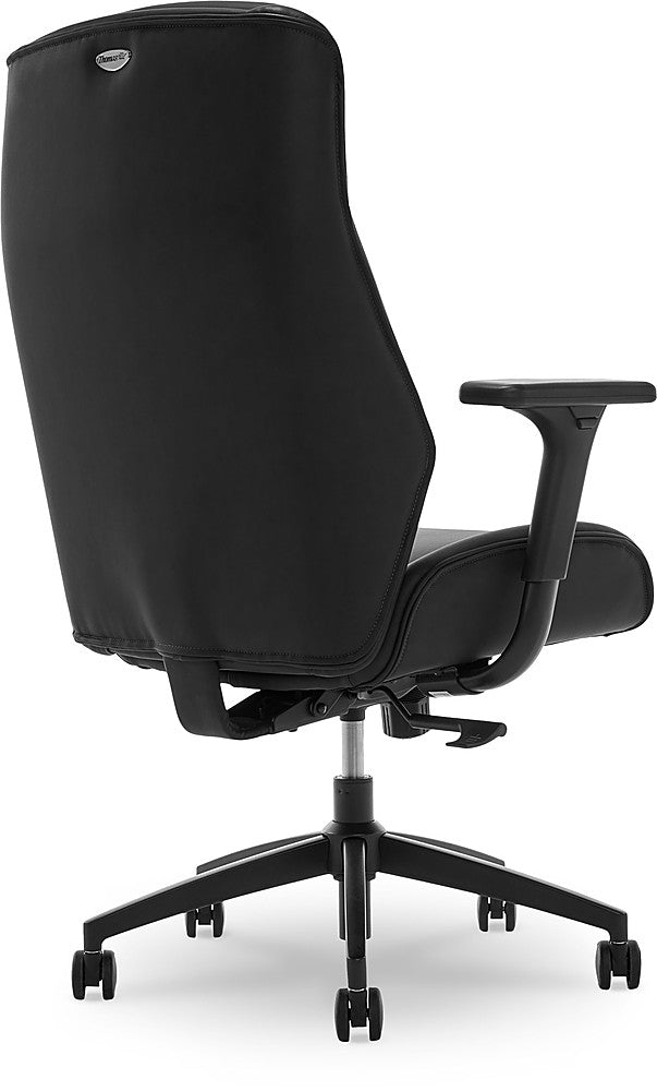 Thomasville - Darius Bonded Leather Executive Modern Office Chair with Adjustable Arms - Black_6