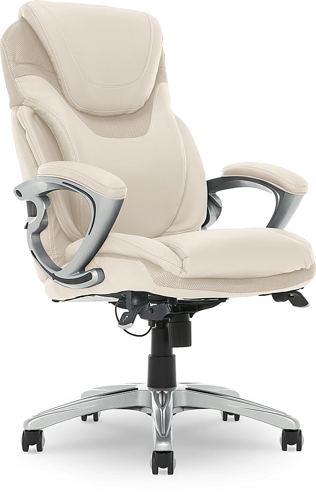 Serta - Bryce Bonded Leather Executive Office Chair with AIR Technology - Cream_0