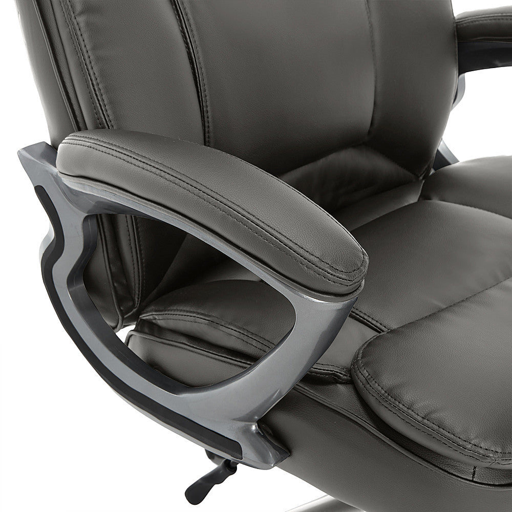 Serta - Fairbanks Bonded Leather Big and Tall Executive Office Chair - Gray_11