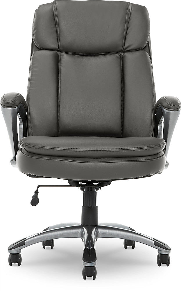 Serta - Fairbanks Bonded Leather Big and Tall Executive Office Chair - Gray_7