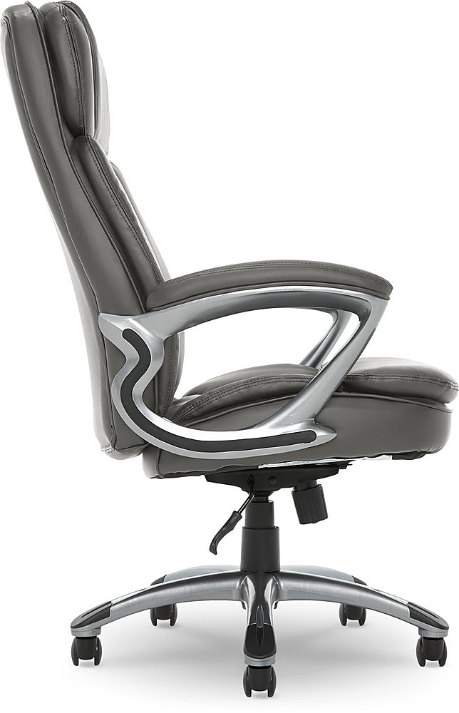 Serta - Fairbanks Bonded Leather Big and Tall Executive Office Chair - Gray_5
