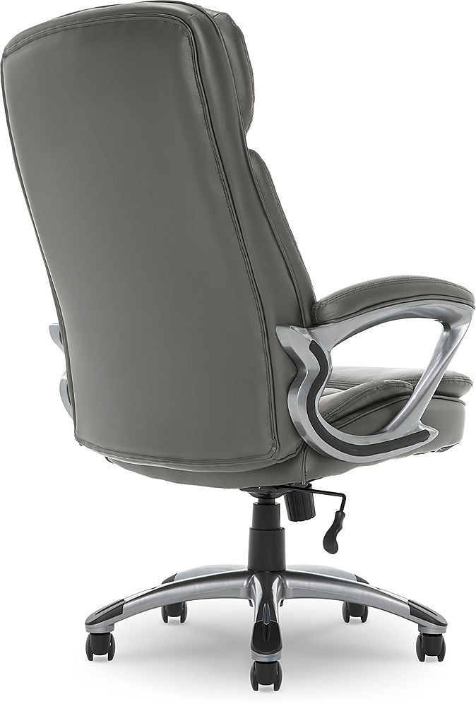 Serta - Fairbanks Bonded Leather Big and Tall Executive Office Chair - Gray_4