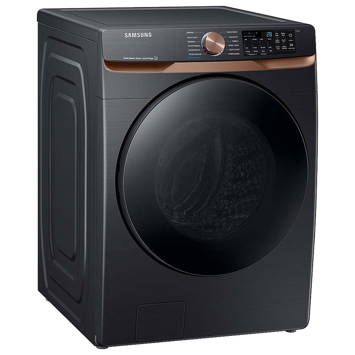 Samsung - 5.0 cu. ft. Extra Large Capacity Smart Front Load Washer with Super Speed Wash and Steam - Brushed Black_9