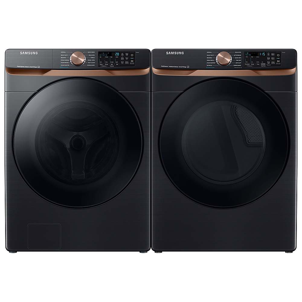 Samsung - 5.0 cu. ft. Extra Large Capacity Smart Front Load Washer with Super Speed Wash and Steam - Brushed Black_6