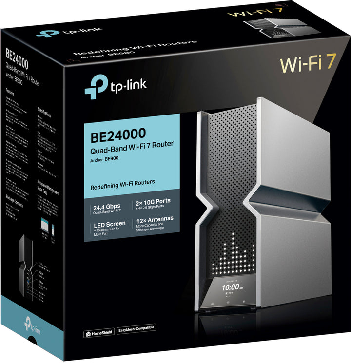 TP-Link - Archer BE900 BE24000 Quad-Band Wi-Fi 7 Router - Black_3