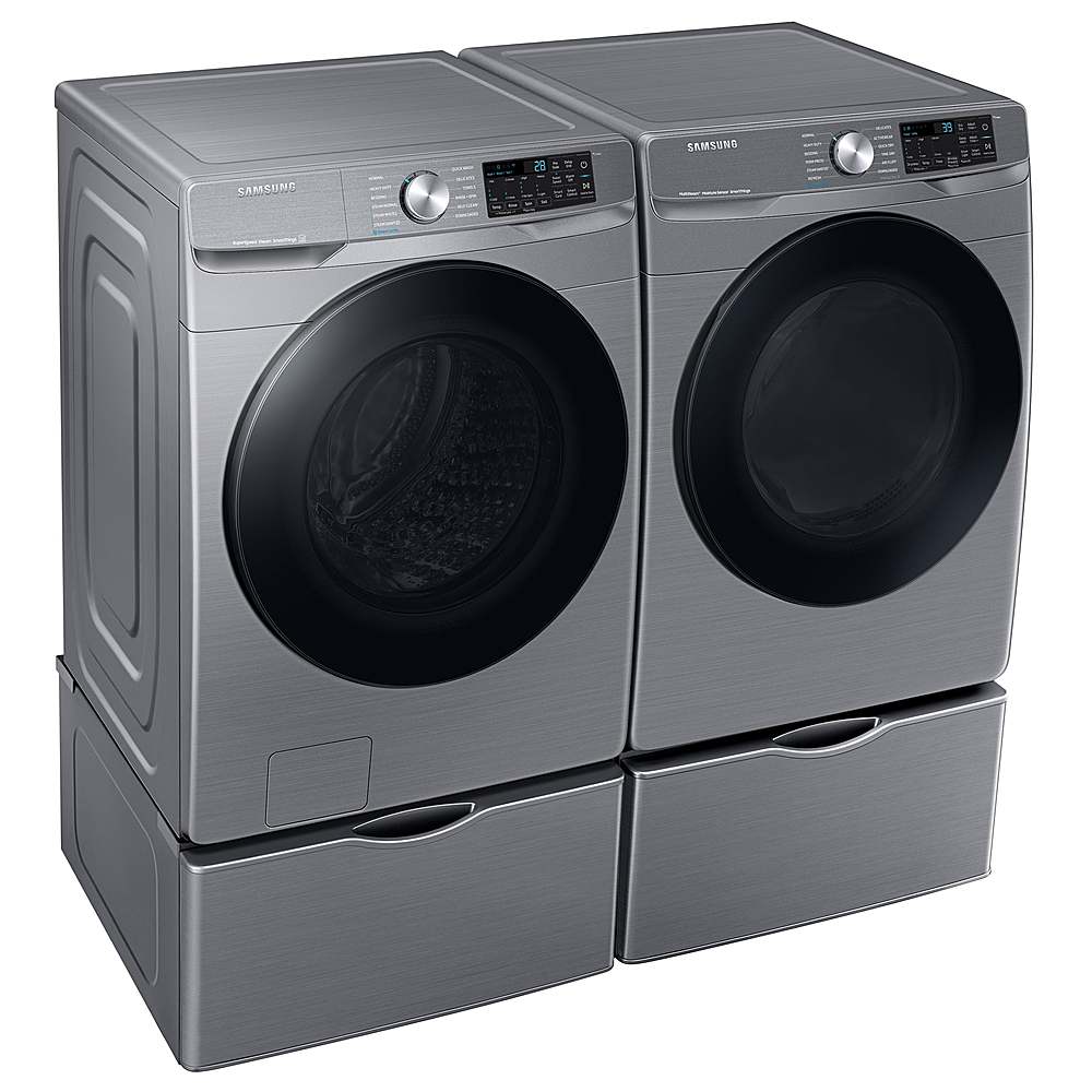 Samsung - 4.5 cu. ft. Large Capacity Smart Front Load Washer with Super Speed Wash - Platinum_1