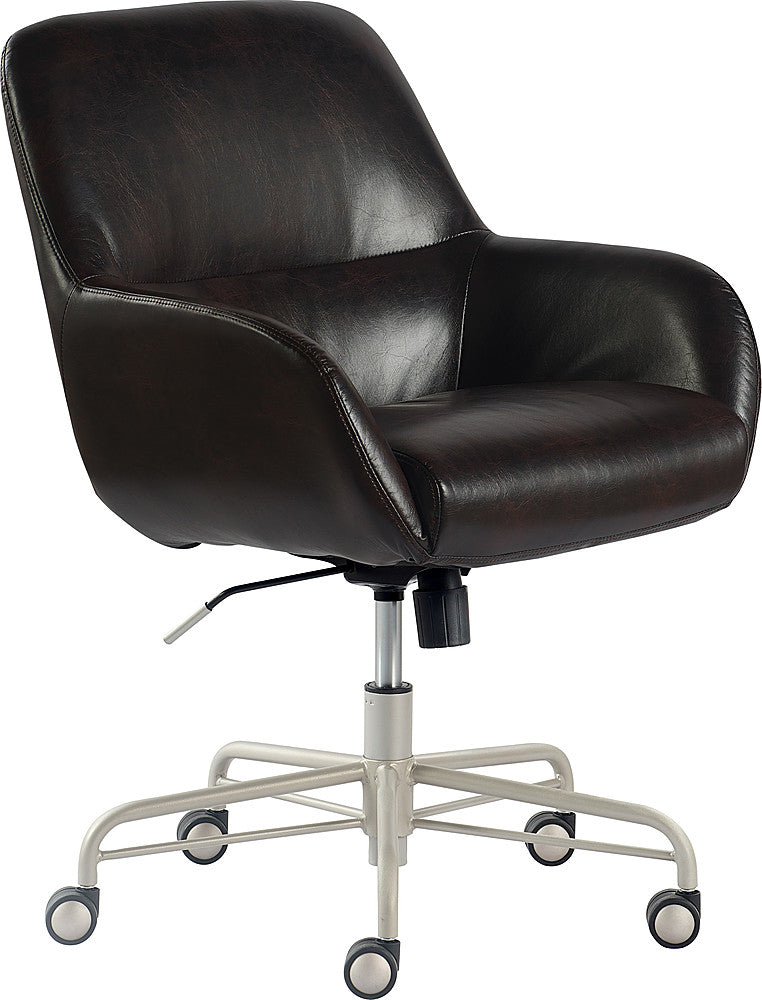 Finch - Forester Modern Bonded Leather Office Chair - Dark Brown_0