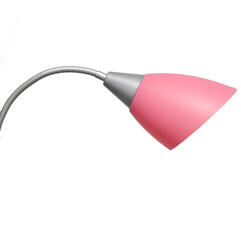 Simple Designs 5 Light Adjustable Gooseneck Floor Lamp - Silver/Fun Multicolored Shades_5