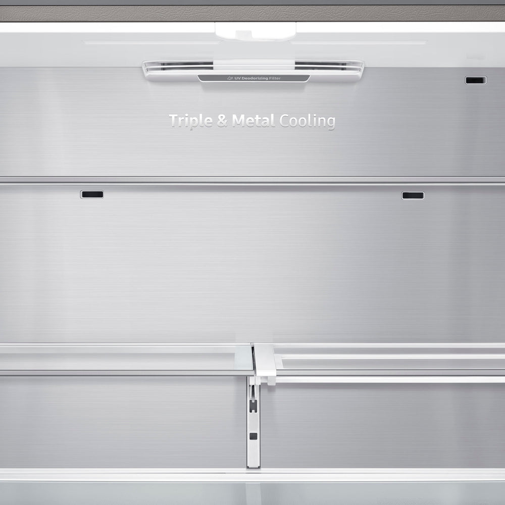 Samsung - 29 cu. ft. Bespoke 4-Door Flex™ Refrigerator with Family Hub™+ - Charcoal Glass Top_1