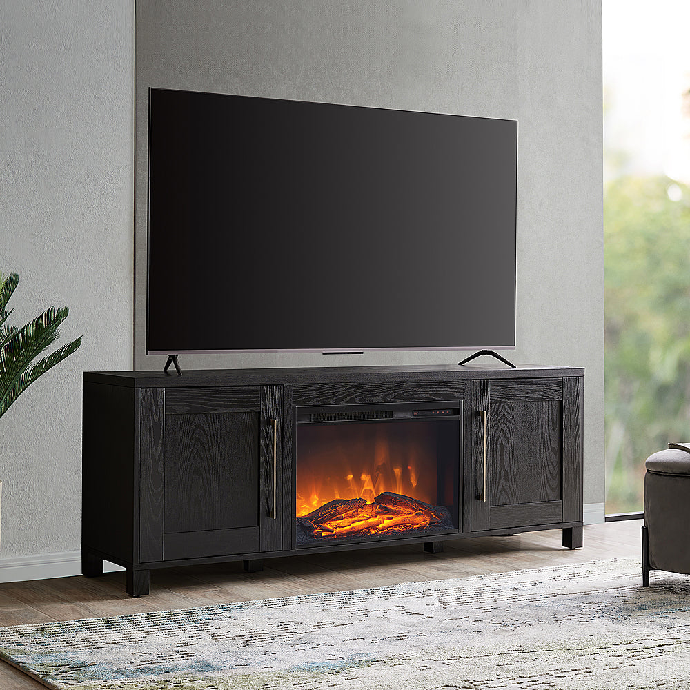 Camden&Wells - Chabot Log Fireplace for Most TVs up to 75" - Black Grain_1