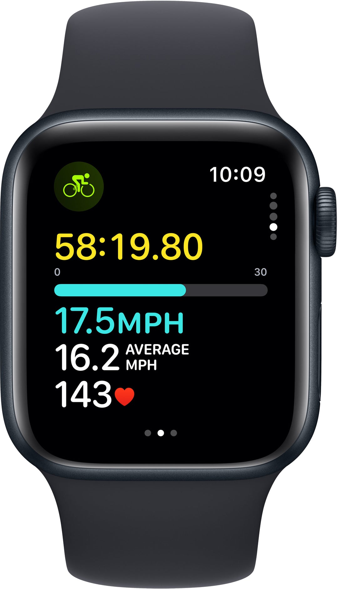 Apple Watch SE (GPS + Cellular) 40mm Midnight Aluminum Case with Midnight Sport Band - M/L - Midnight_2