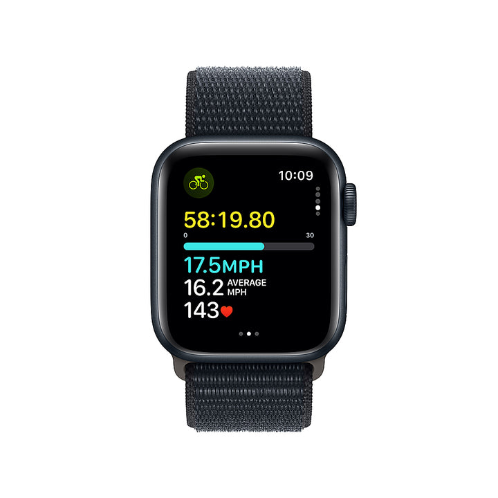 Apple Watch SE (GPS + Cellular) 40mm Midnight Aluminum Case with Midnight Sport Loop - Midnight_2
