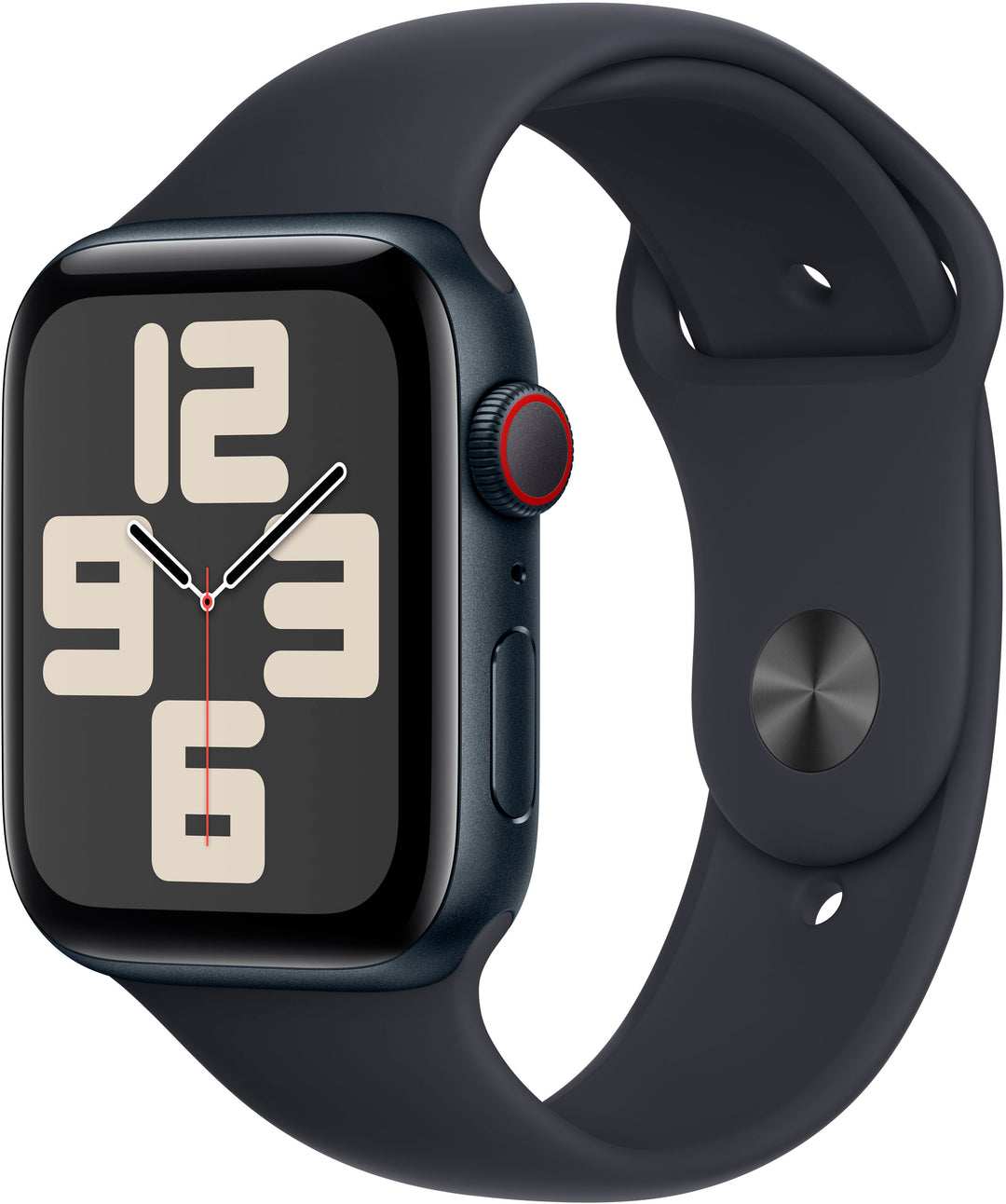 Apple Watch SE (GPS + Cellular) 44mm Midnight Aluminum Case with Midnight Sport Band - S/M - Midnight_0