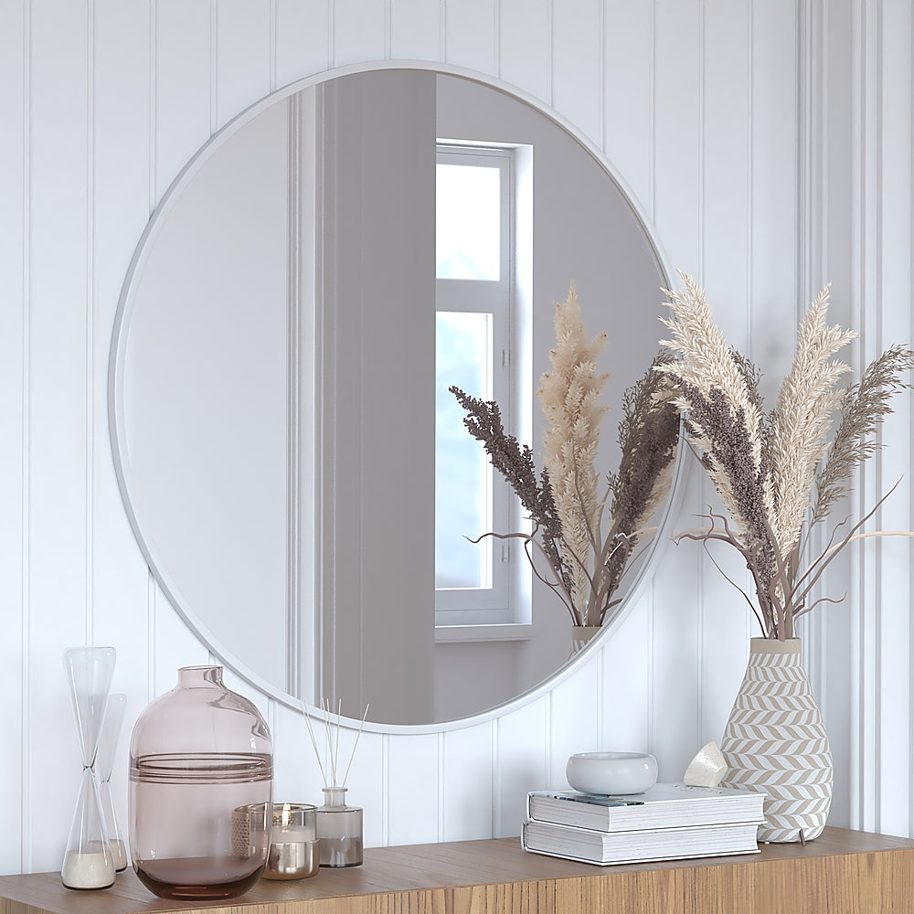 Flash Furniture - Julianne 36" Round Wall Mounted Mirror - Silver_7