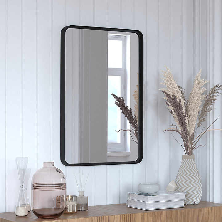 Flash Furniture - Janinne 20" x 30" Wall Mounted Mirror - Black_7