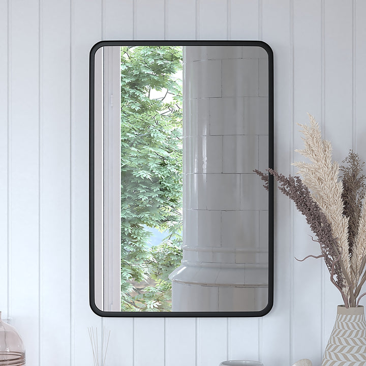 Flash Furniture - Janinne 20" x 30" Wall Mounted Mirror - Black_5