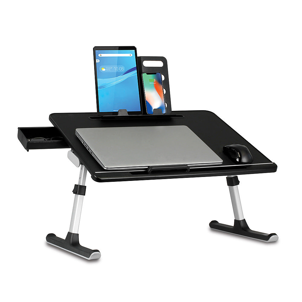 Aluratek - Adjustable non-slip Laptop Stand/Table with Drawer and Tablet Holder_6