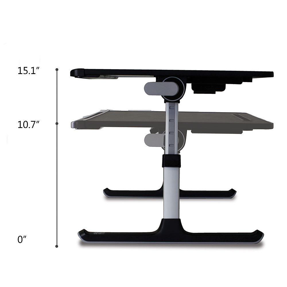 Aluratek - Adjustable non-slip Laptop Stand/Table with Drawer and Tablet Holder_3