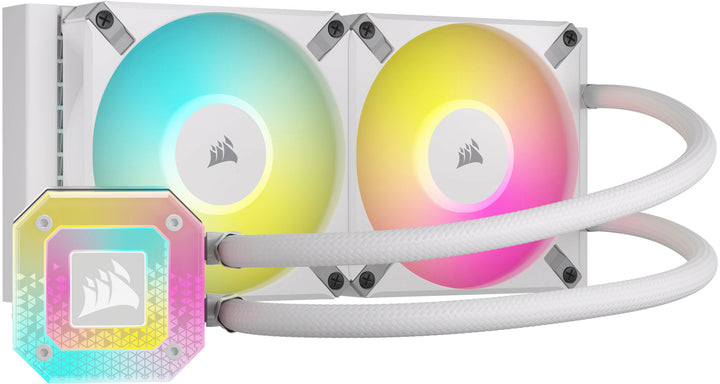 CORSAIR - iCUE H100i ELITE CAPELLIX XT Liquid CPU Cooler with RGB Lighting - White_0