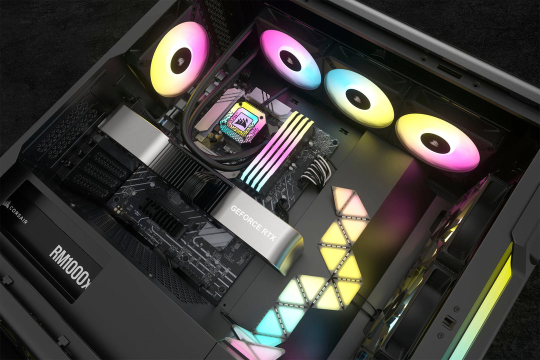 CORSAIR - iCUE H150i ELITE CAPELLIX XT 120mm Fans + 360mm Radiator Liquid Cooling System with ultra-bright CAPELLIX RGB LEDs - Black_3