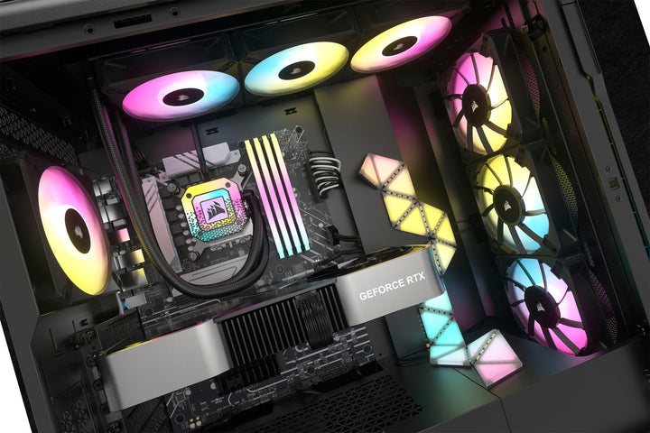 CORSAIR - iCUE H150i ELITE CAPELLIX XT 120mm Fans + 360mm Radiator Liquid Cooling System with ultra-bright CAPELLIX RGB LEDs - Black_1