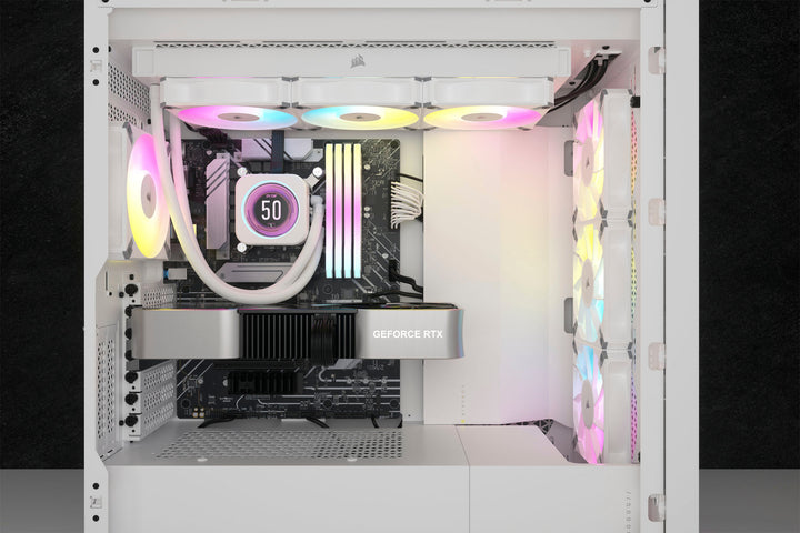 CORSAIR - iCUE H150i ELITE LCD XT 120mm Fans + 360mm Radiator Liquid Cooling System with IPS LCD Screen - White_7