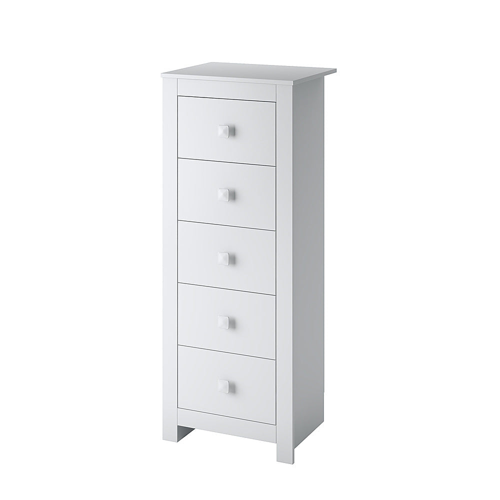 CorLiving - Madison 5-Drawer Tall Dressers - White_1